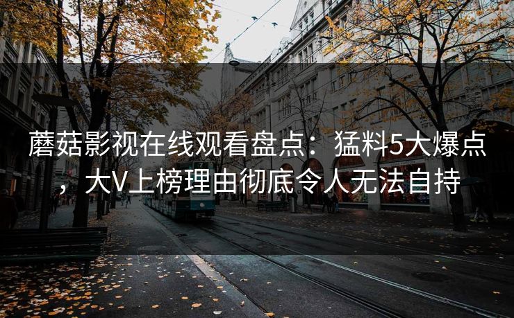 蘑菇影视在线观看盘点：猛料5大爆点，大V上榜理由彻底令人无法自持